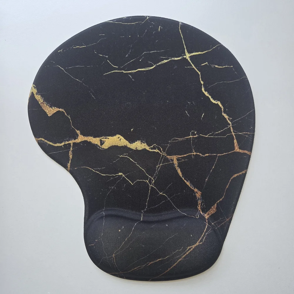 Black & Gold Marble Mouse Pad